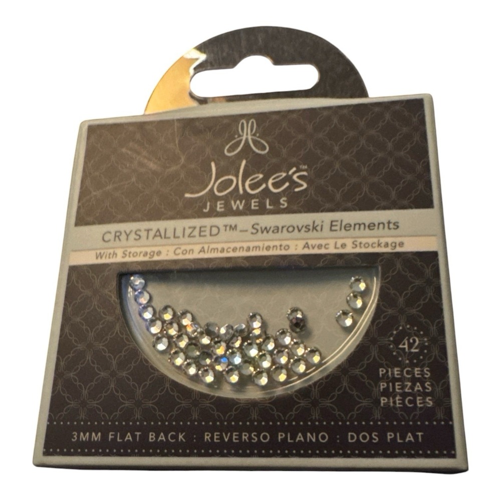 Jolee's Jewels Swarovski Elements 3mm Crystal Flat Back 42pc New Sealed Craft